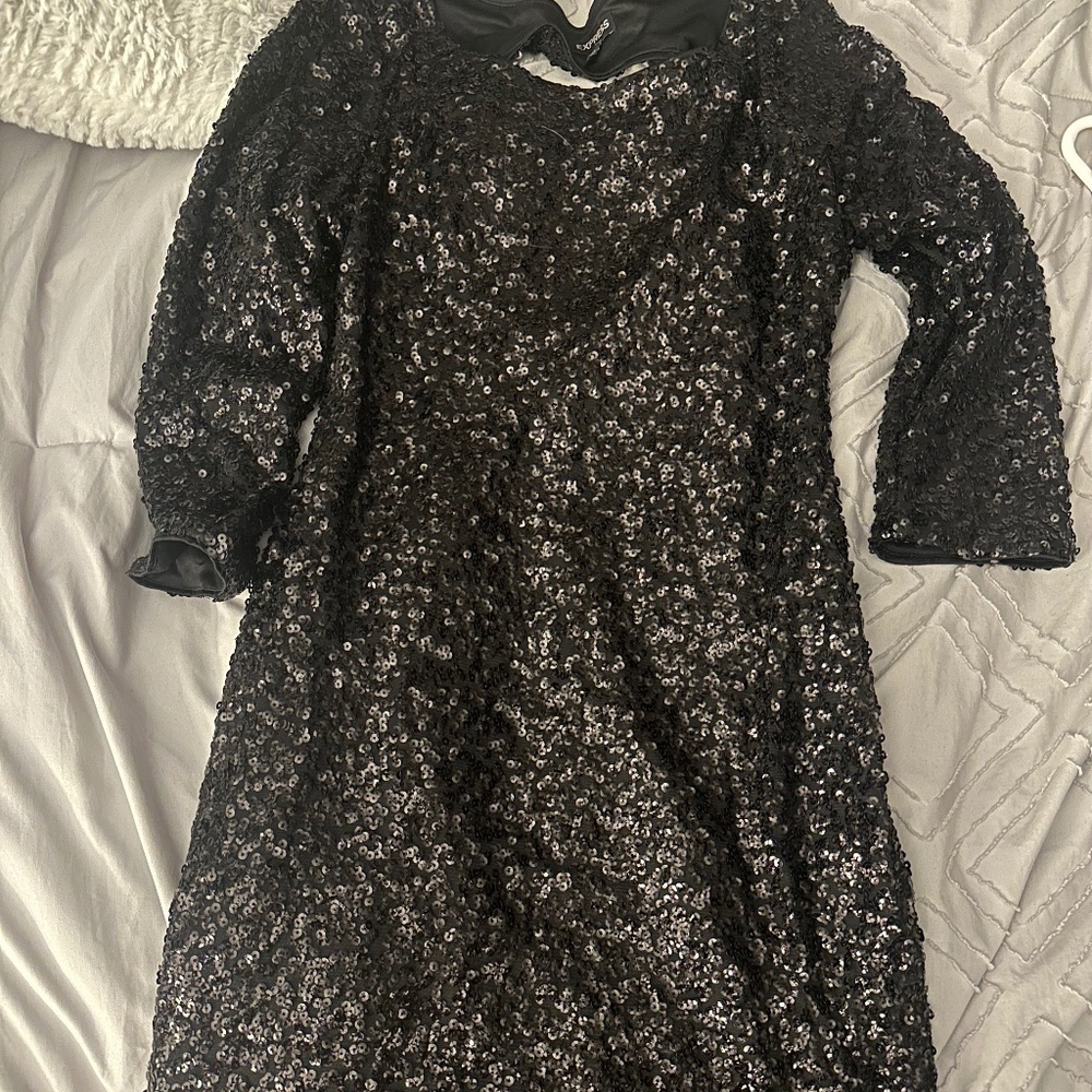 Black Sequin Dress